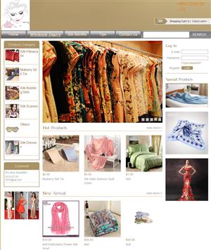 丝绸床上用品电子商务网站